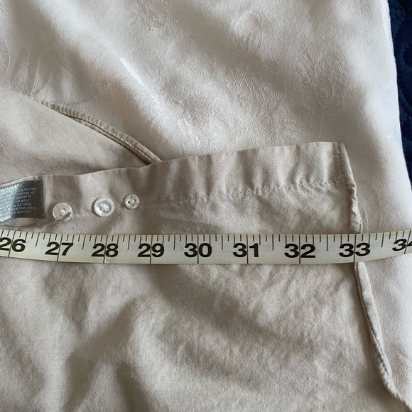 Stafford Men's Casual Button Down Tan Shirt - Picture 2 of 8